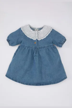 DeFacto Baby Girl Short Sleeve Jean Dress