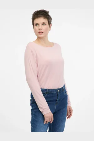 ORSAY Světle růžové dámské tričko s dlouhým rukávem - Dámské