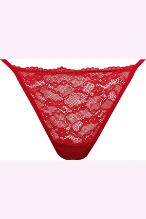 DeFacto Fall in Love Christmas Themed Red Lace String Briefs