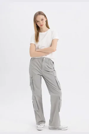 DeFacto Coool Straight Fit Gabardine Pants with Cargo Pocket