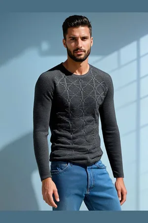 D-Street Sweter męski antracytowy