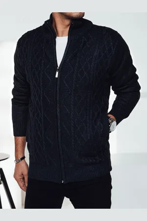 D-Street Sweter męski rozpinany granatowy