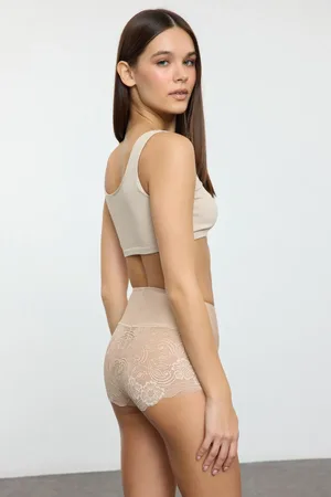 Trendyol Ten Polyamide Lace Thong Knitted Panties