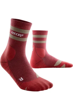 CEP Dámské kompresní ponožky 80s Mid Cut Berry/Sand