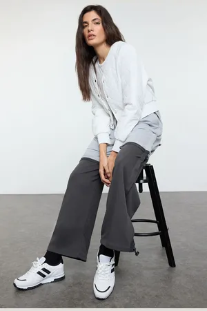 Trendyol White Lace-Up Contrast Women