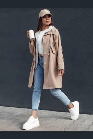 D-Street Kurtka parka damska MODERN LOOK beżowa