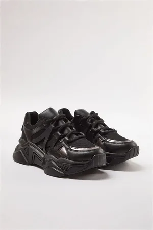 Trendyol Black Thick Sole Lace-Up Women