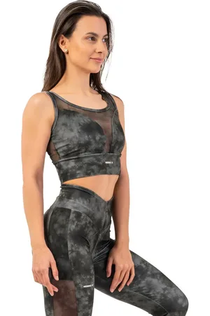 Nebbia Dámská podprsenka ECO Mesh Sports Bra “Breathe” 411 camo green S