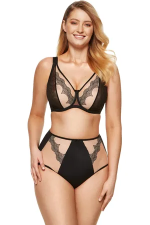 Gorteks Heidi embroidered soft bra black