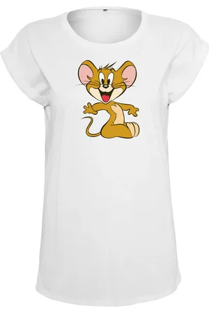 Merchcode Dámské tričko Tom & Jerry Mouse bílé
