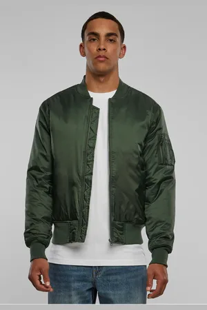 Urban classics Basic Bomber Jacket olivová