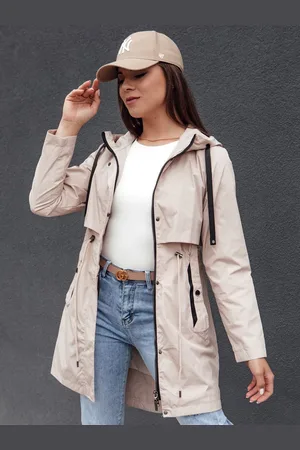 D-Street Kurtka damska parka GLAMJACKET jasnobeżowa