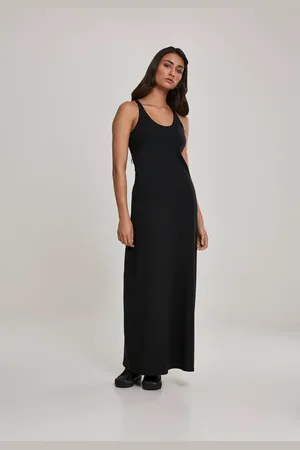 Urban classics Dámské dlouhé šaty Racer Back Dress černé