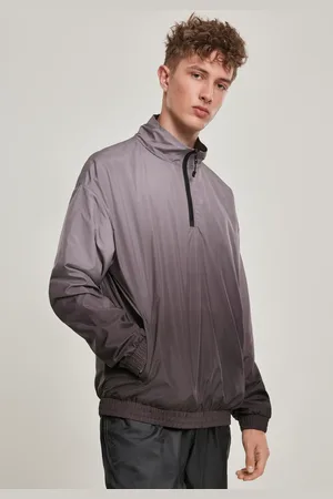 Urban classics Gradient Pull Over Jacket černo/šedá