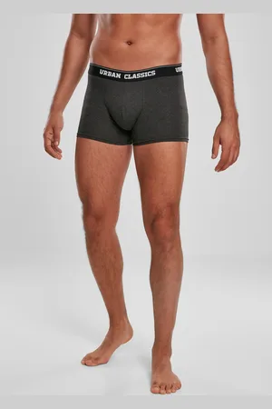 Urban classics Boxerky 3-balení se značkou AOP/black/charcoal