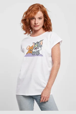 Merchcode Dámské tričko Tom & Jerry Pose bílé