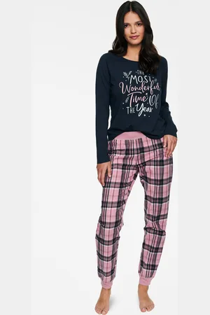 Henderson Ladies Pyžamo Hello 40120-39X Navy-Pink Navy-Pink