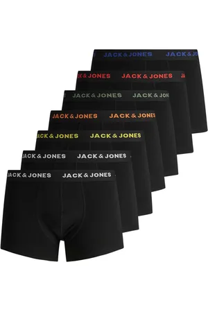 JACK & JONES 7PACK pánské boxerky Jack and Jones černé (12165587)