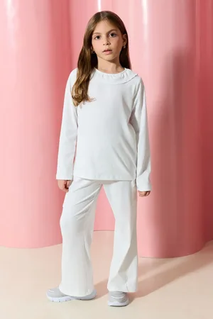 Trendyol Ecru Plain Knitted Top-Bottom Set