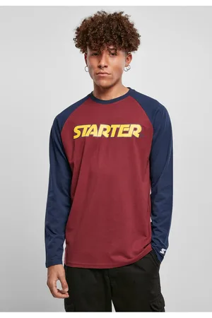 STARTER BLACK LABEL Pánské triko s dlouhým rukávem Starter Raglan červená/modrá