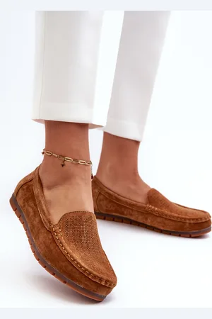 S. BARSKI Dámské semišové mokasíny Camel S.Barski LR755