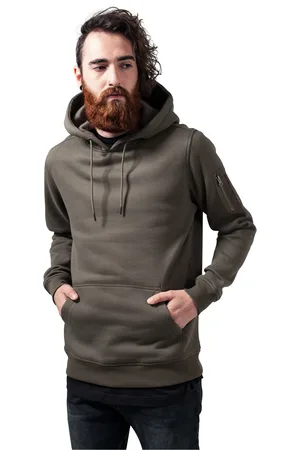 Urban classics Sweat Bomber Hoody olivový