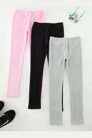 Trendyol Black-Pink-Grey Plain Knitted Tights