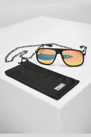 Urban classics 107 Řetízkové sluneční brýle Retro blk/yellow
