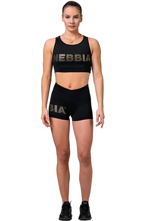 Nebbia Dámské šortky Intense Gold Print 828 black M