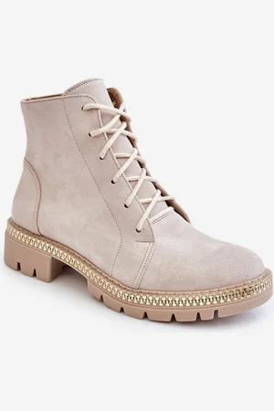 Lewski Shoes Flat Boots 3285 Světle béžová