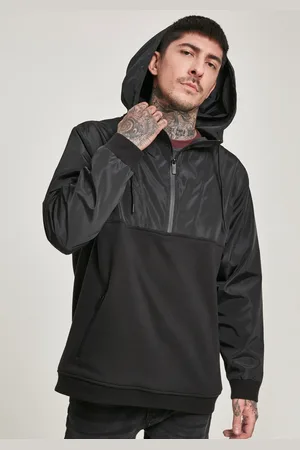 Urban classics Military Half Zip Hoody černá