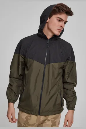 Urban classics 2-Tone Tech Windrunner blk/darkolive
