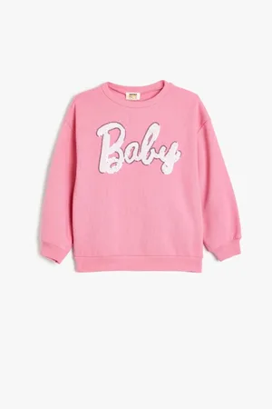 Koton Oversize Sweatshirt Long Sleeve Crew Neck Sequined Raised