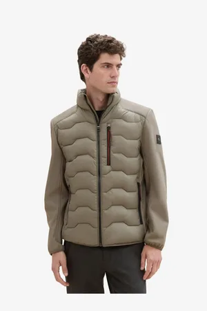 TOM TAILOR Khaki pánská prošívaná bunda - Pánské