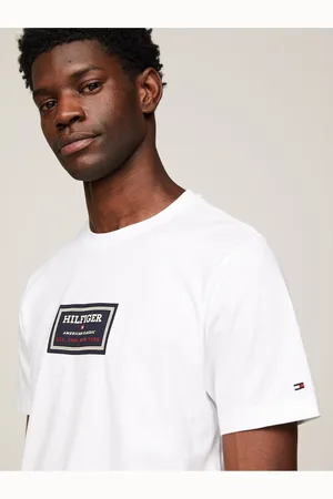 Tommy Hilfiger Bílé pánské tričko - Pánské