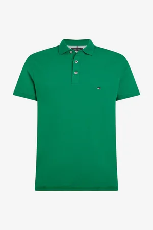 Tommy Hilfiger Zelené pánské polo tričko - Pánské