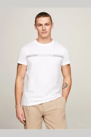 Tommy Hilfiger Bílé pánské tričko - Pánské