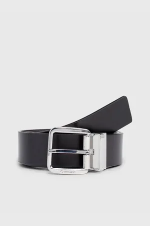 Calvin Klein Hnědo-černý pánský kožený oboustranný pásek - Pánské