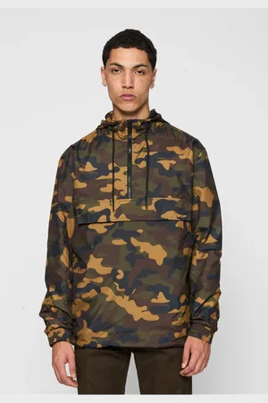 Urban classics Camo Pull Over Windbreaker woodcamo
