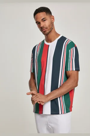 Urban classics Heavy Oversized Big AOP Stripe Tee wht/nvy