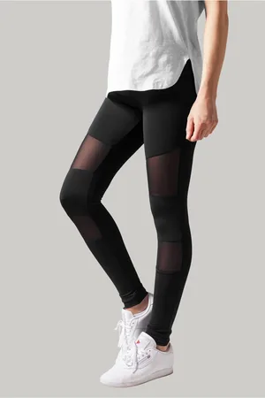 Urban classics Dámské legíny Tech Mesh černé