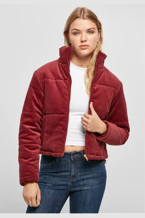 Urban classics Dámská manšestrová bunda bordó