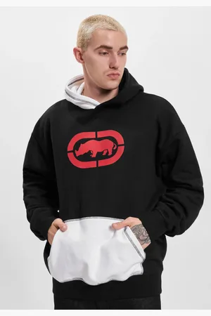 Ecko Pánská mikina s kapucí Hoody /červená/bílá
