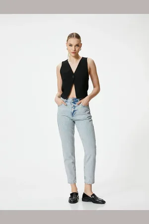 Koton Mom Fit Jeans Relaxed Cut Light Slim Leg - Mom Jean