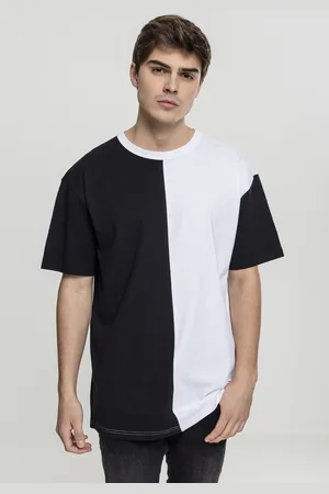 Urban classics Oversize tričko Harlekýn blk/wht