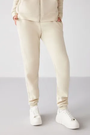 Grimelange Maritza Dámské Regular Fit Elastický pas a manžeta Fleece Vnitřní vanilkové tepláky