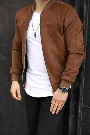 Dewberry C9291 Mens Suede College Jacket-TABA