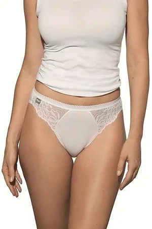 Playtex Bílé dámské kalhotky Cotton Feminine Slip