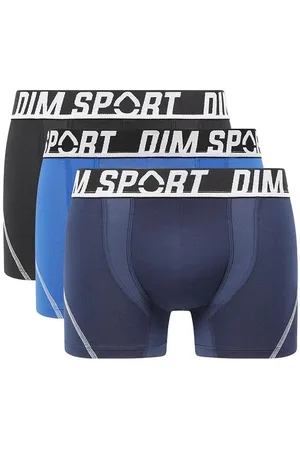 Dim Sada tří pánských boxerek v černé a modré barvě MICROFIBRE BOXER 3x
