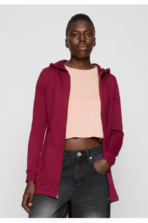 Urban classics Dámská Sweat Parka vínová